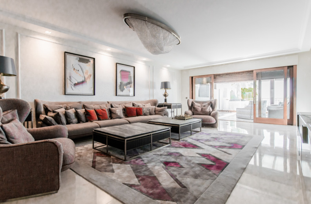 Living room with terrace access — Doncella Beach Penthouse