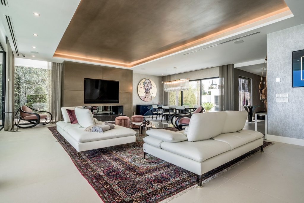 Open living and dining room — Golden Mile Residence