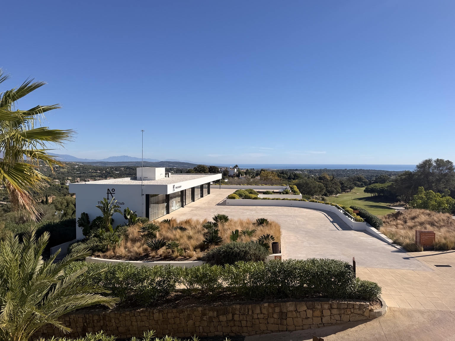The Alto Club and the landscape towards the sea, photographed during our Sotogrande visit