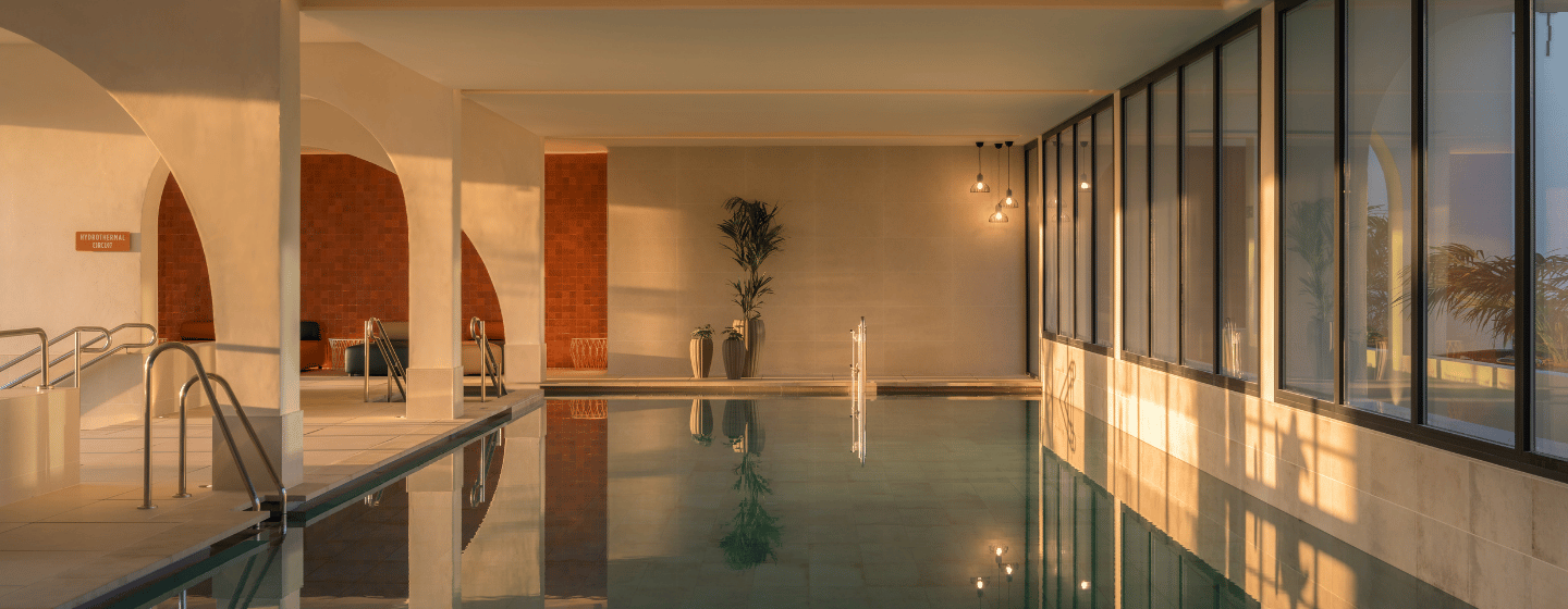 Indoor swimming pool at the SO/ Sotogrande spa