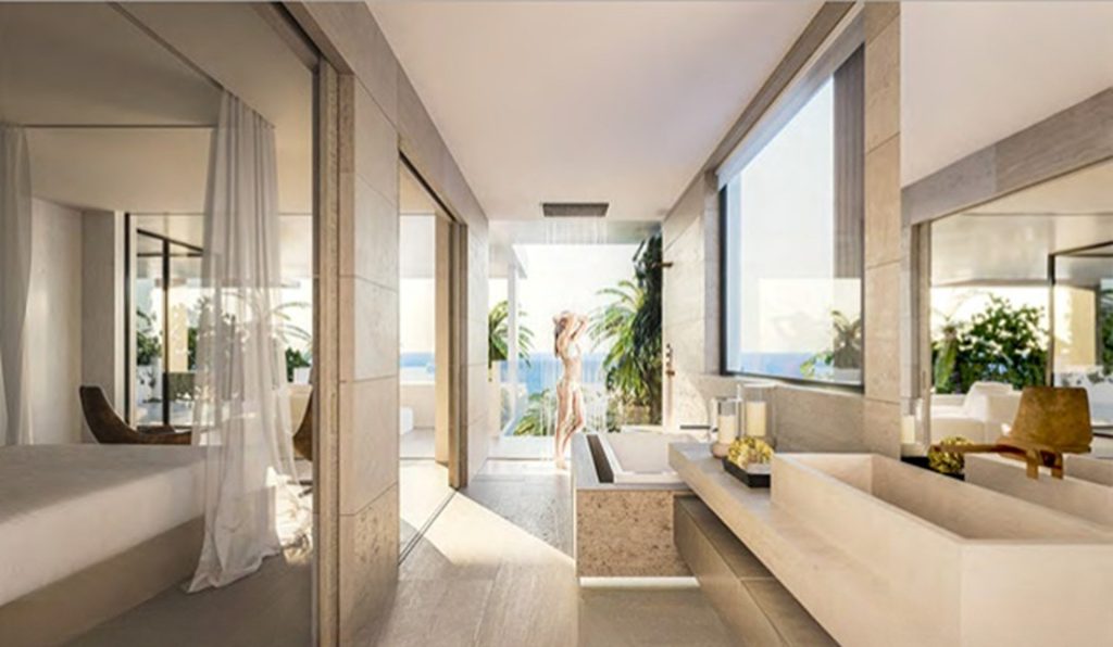 Bathroom with freestanding bath — UNO Marbella